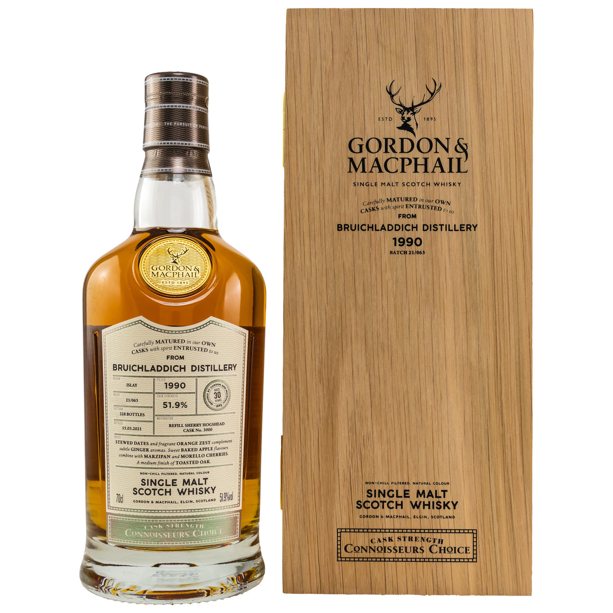 Bruichladdich 30 Year Old (D.1990, B.2021) Connoisseurs Choice Scotch Whisky | 700ML at CaskCartel.com