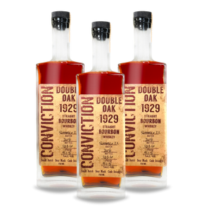 Conviction 1929 Double Oak Straight Bourbon Whiskey (3) Bottle Bundle at CaskCartel.com