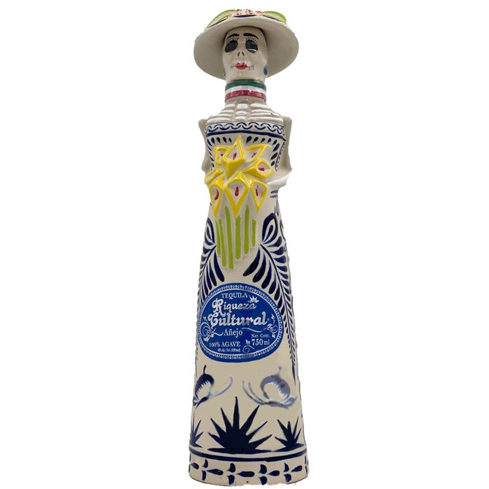 Riqueza Cultural Catrina Ceramica Anejo Tequila