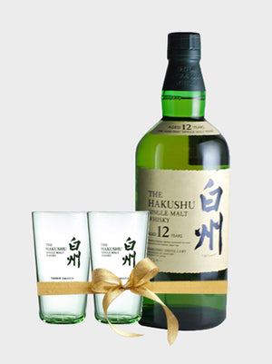 Suntory Hakushu 12 Year Old Gift Set (No Box + 2 Glasses) Whisky - CaskCartel.com