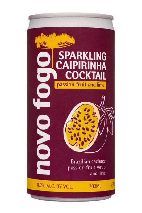 Novo Fogo Sparkling Caipirinha Passion Fruit and Lime Cocktail | 200ML at CaskCartel.com