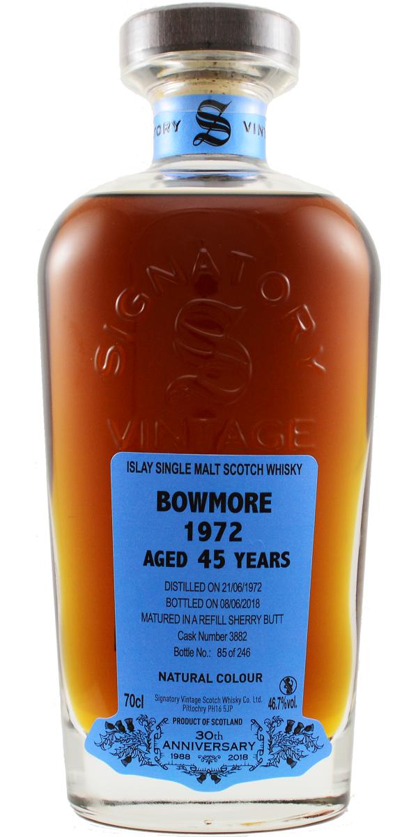 Bowmore 42 Year Old (D.1972, B.2018) Signatory Vintage 30th Anniversary Scotch Whisky | 700ML