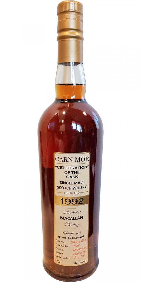 Macallan 1992 (Morrison and MacKay) Càrn Mòr - Celebration of the Cask - Black Gold (Cask #7663) 2018 Release Single Malt Scotch Whisky | 700ML at CaskCartel.com