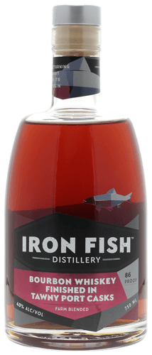 Iron Fish Distillery Bourbon Finished in Tawny Port Casks Whiskey