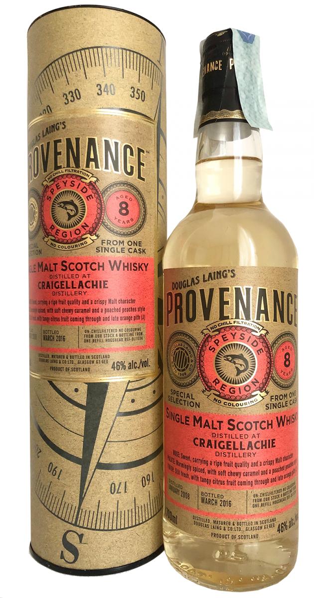 Craigellachie 8 Year Old (D.2008 B.2016) Douglas Laing’s Provenance Scotch Whisky | 700ML at CaskCartel.com