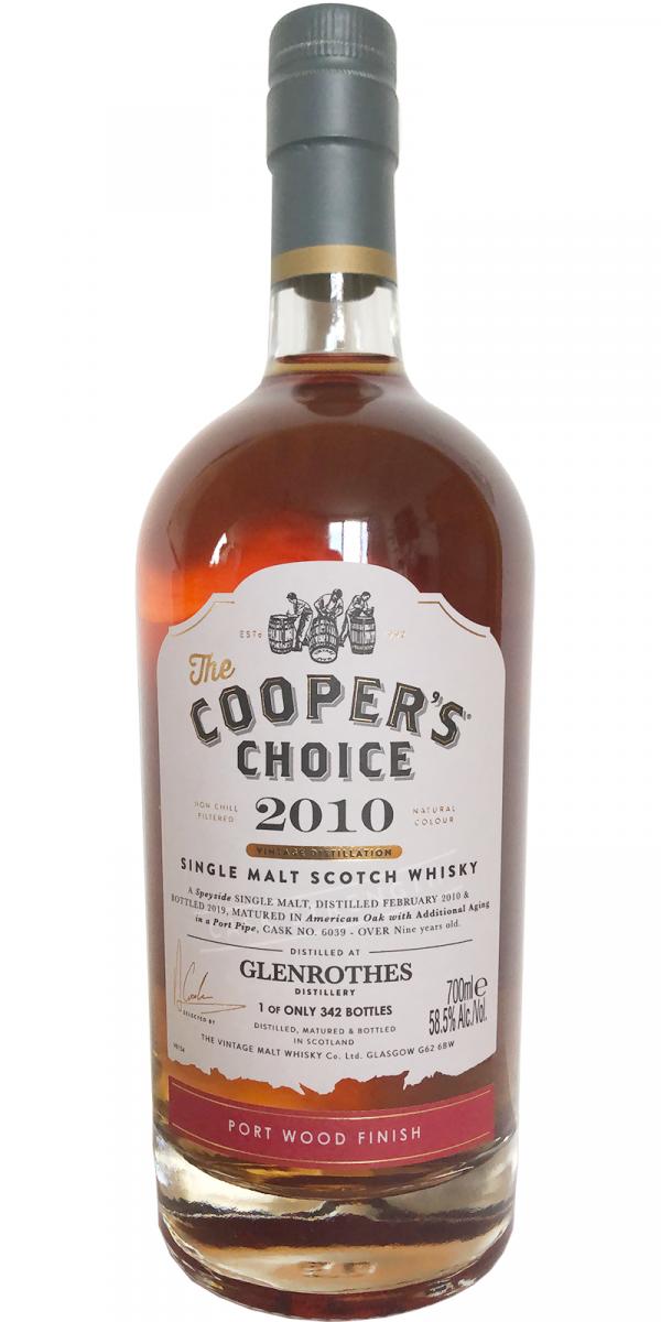 Glenrothes Cooper's Choice Single Port Cask #6039 2010 9 Year Old Scotch Whisky | 700ML at CaskCartel.com