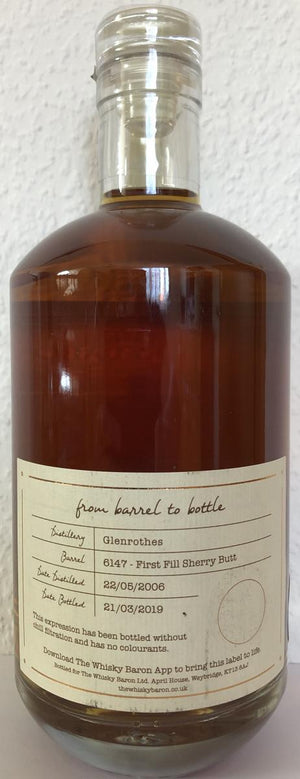 Glenrothes 2006 (The Whisky Baron) Founder's Collection 12 Year Old 2019 Release (Cask #6147) Single Malt Scotch Whisky | 700ML at CaskCartel.com