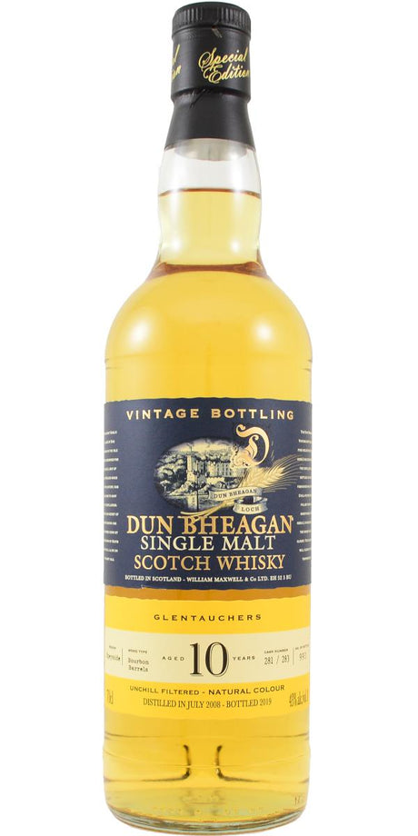 Glentauchers 2008 (Ian Macleod) Dun Bheagan 10 Year Old 2019 Release (Cask #281/283) Single Malt Scotch Whisky | 700ML at CaskCartel.com