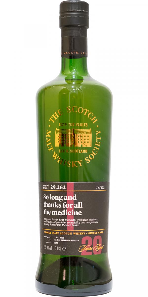Laphroaig 1998 (The Scotch Malt Whisky Society) So Long and Thanks For All The Medicine 20 Year Old 2019 Release (Cask #29.262) Single Malt Scotch Whisky | 700ML at CaskCartel.com