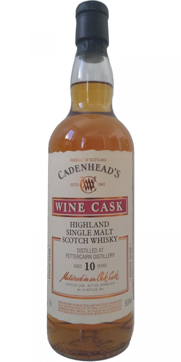 Fettercairn 2008 (Cadenhead's) Wood Range - Wine Cask 10 Year Old 2019 Release Single Malt Scotch Whisky | 700ML at CaskCartel.com