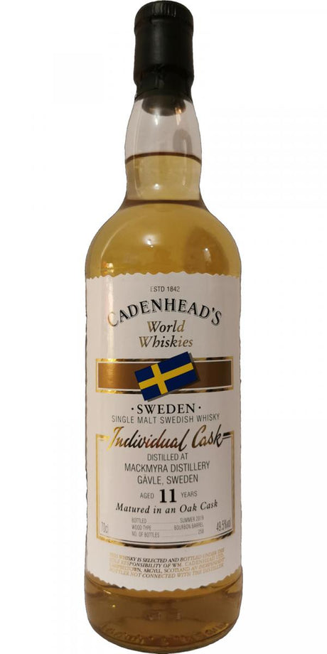 Mackmyra 2007 (Cadenhead's) World Whiskies - Individual Cask 11 Year Old 2019 Release Single Malt Whisky | 700ML at CaskCartel.com