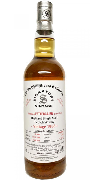 Fettercairn 1988 (Signatory Vintage) The Un-Chillfiltered Collection - Cask Strength 30 Year Old 2019 Release (Cask #2031) Single Malt Scotch Whisky | 700ML at CaskCartel.com