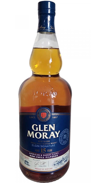 Glen Moray Elgin Signature, 15 Year Old, American & Sherry Cask Scotch Whisky | 1L at CaskCartel.com