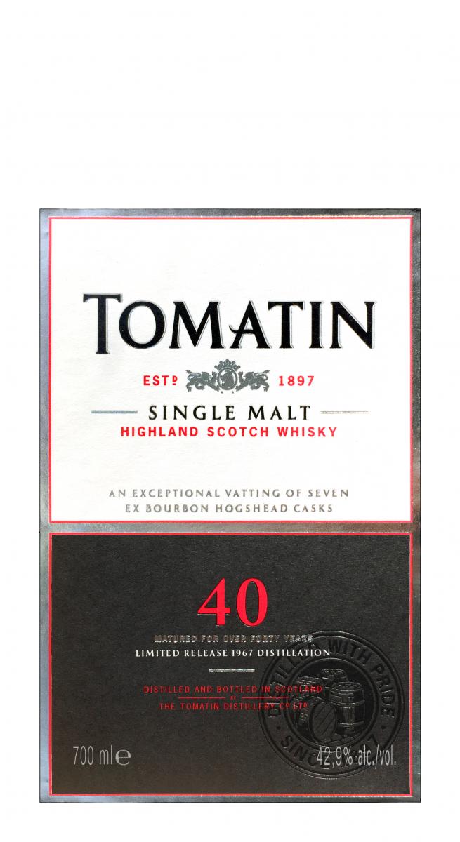 Tomatin 40 Year Old Limited Release 1967 Single Malt Scotch Whisky | 700ML at CaskCartel.com