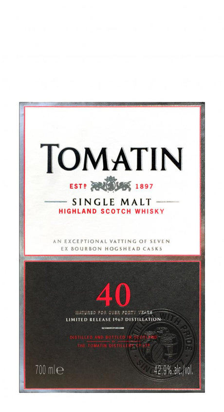 Tomatin 40 Year Old Limited Release 1967 Single Malt Scotch Whisky | 700ML at CaskCartel.com