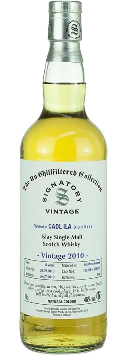Signatory Caol Ila 2010 8 Year Old Single Barrel Single Malt Scotch Whisky at CaskCartel.com