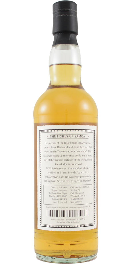 Glen Elgin 2007 (Archives) The Fishes of Samoa 11 Year Old 2019 Release (Cask #3800325) Single Malt Scotch Whisky | 700ML at CaskCartel.com