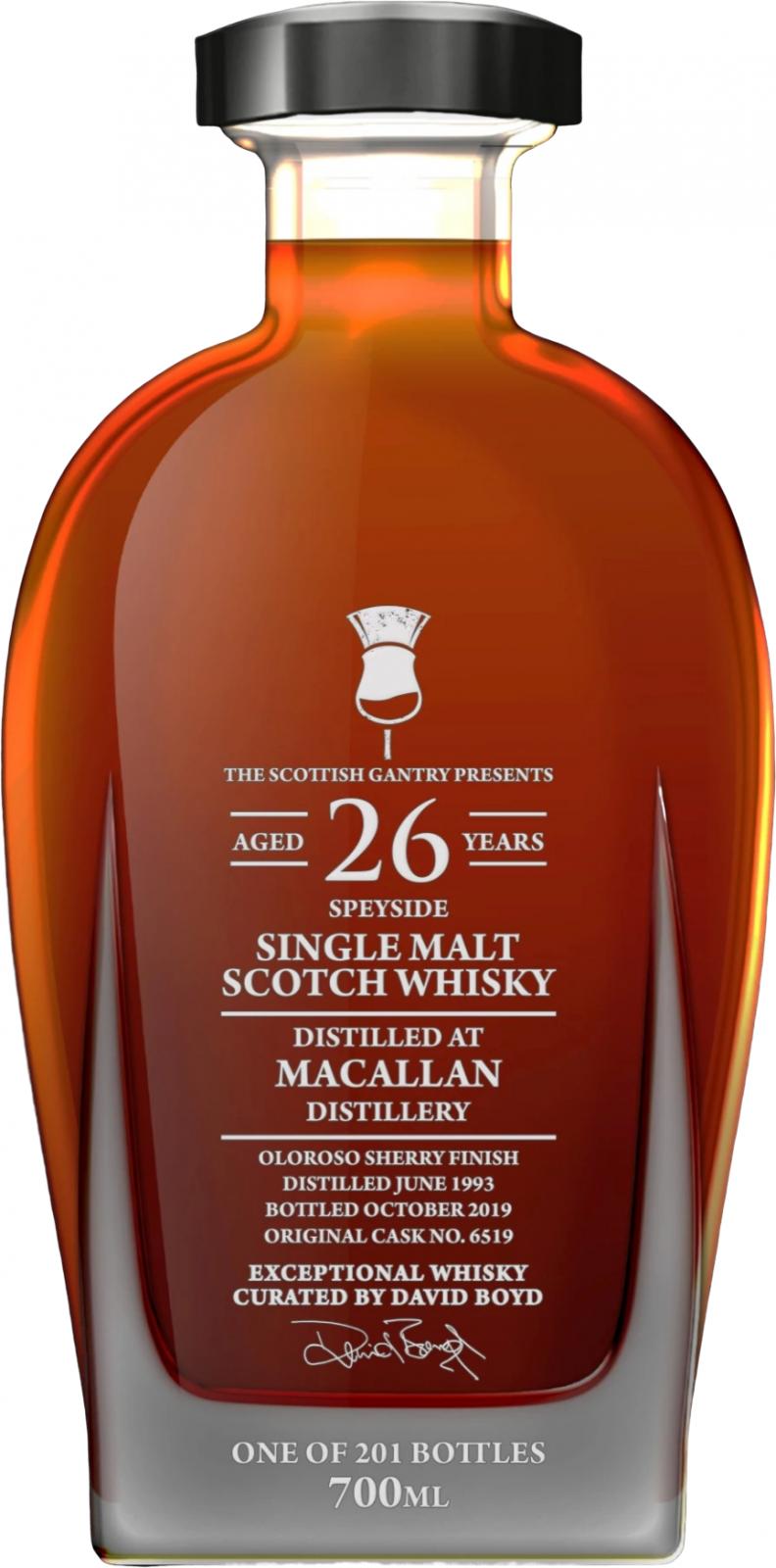 ウイスキー　MACALLAN BUY] Macallan 1993 TSG 26 Year Old 2019 Release (Cask #6519