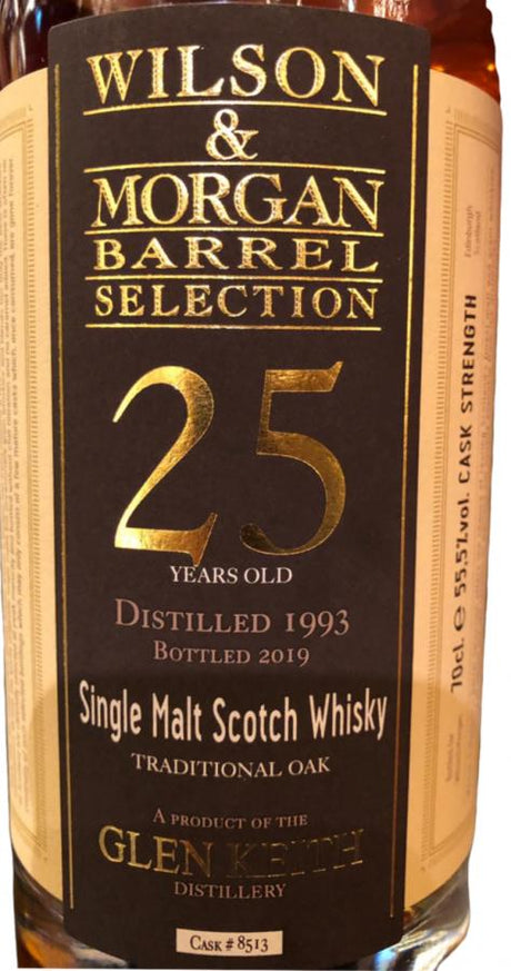 Glen Keith 1993 (Wilson & Morgan) Barrel Selection 25 Year Old 2019 Release (Cask #8513) Single Malt Scotch Whisky | 700ML at CaskCartel.com