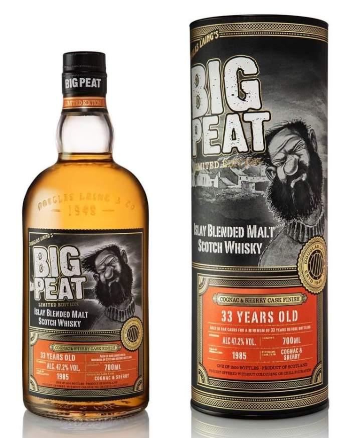 Big Peat 33 Year Old Cognac & Sherry Cask Finish Scotch Whisky | 700ML at CaskCartel.com