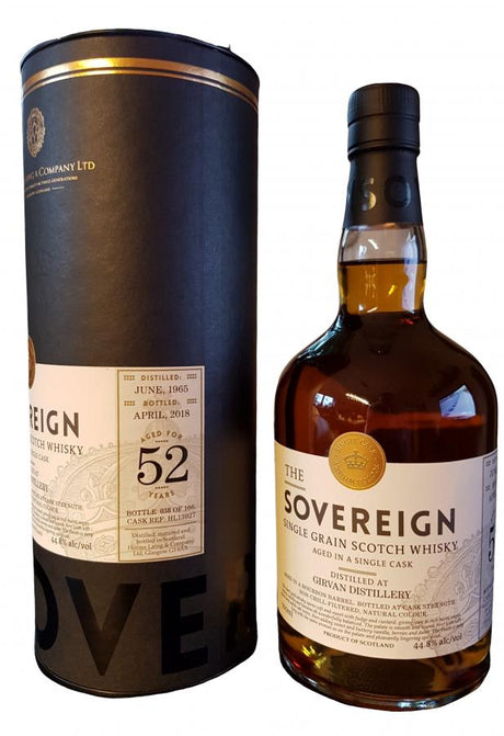 Girvan 1965 (Hunter Laing) The Sovereign (Cask #HL 13927) 52 Year Old 2018 Release Single Grain Scotch Whisky | 700ML at CaskCartel.com