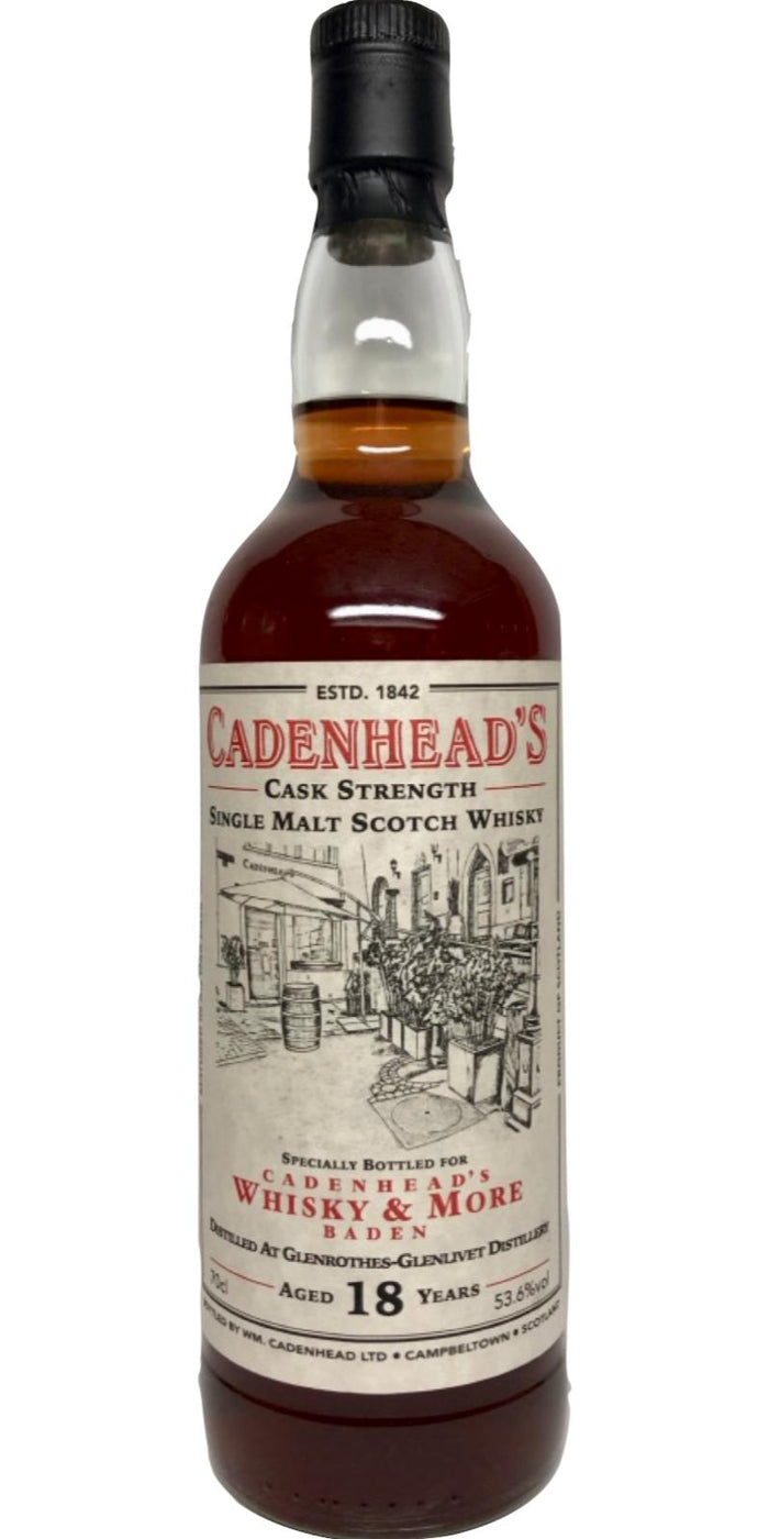 Glenrothes 2001 (Cadenhead's) Whisky & More Baden 18 Year Old 2019 Release Single Malt Scotch Whisky | 700ML