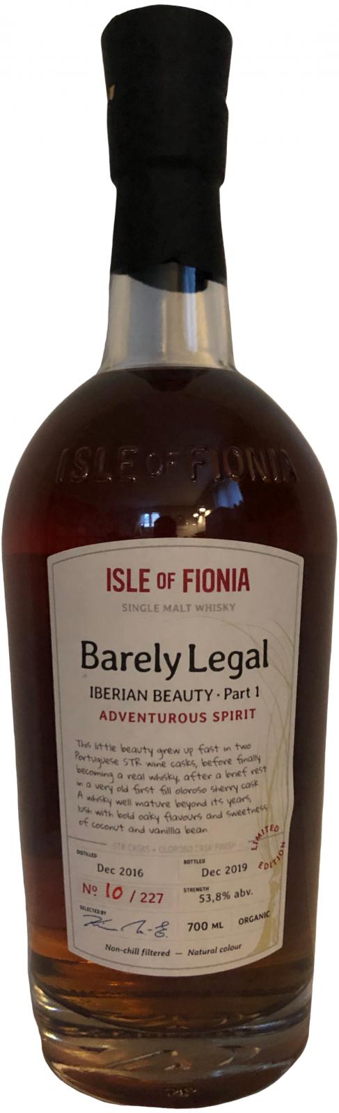 Isle of Fionia 2016 - Barely Legal Adventurous Spirit 3 Year Old 2019 Release Single Malt Whisky | 700ML