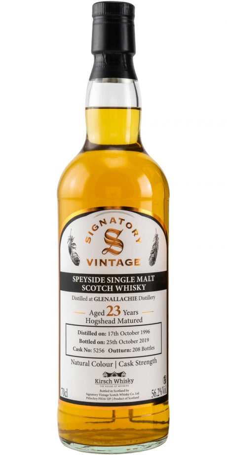 Glenallachie 1996 (Signatory Vintage) Natural Colour | Cask Strength (Cask #5256) 23 Year Old 2019 Release Single Malt Scotch Whisky | 700ML at CaskCartel.com