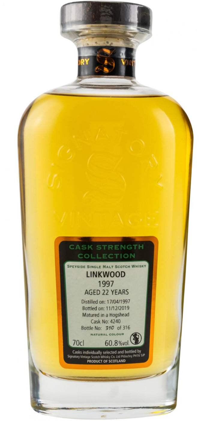 Linkwood Signatory Vintage Single Cask #4240 1997 22 Year Old Whisky | 700ML