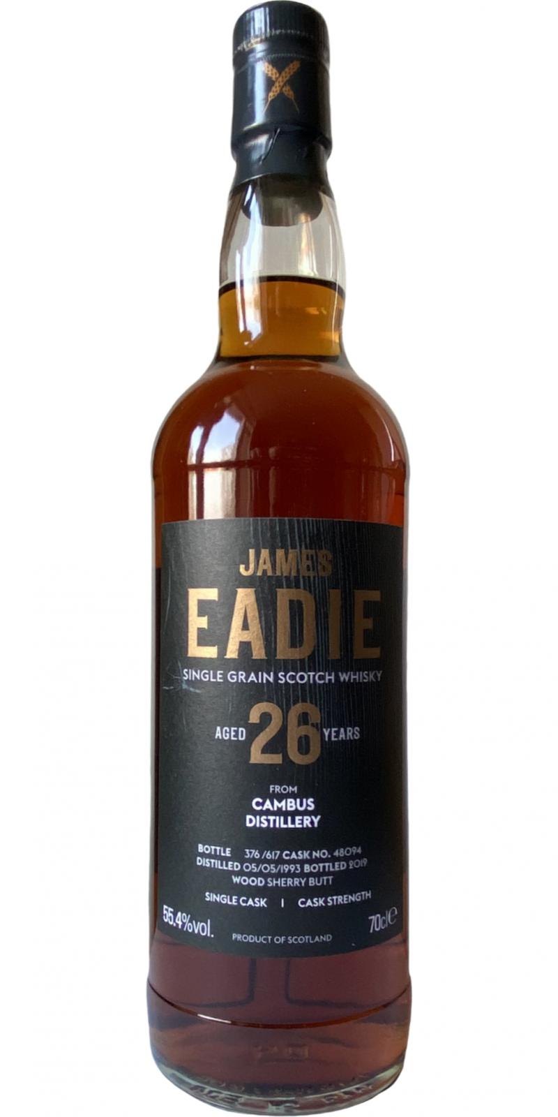 Cambus James Eadie Single Cask #48094 1993 26 Year Old Scotch Whisky | 700ML at CaskCartel.com