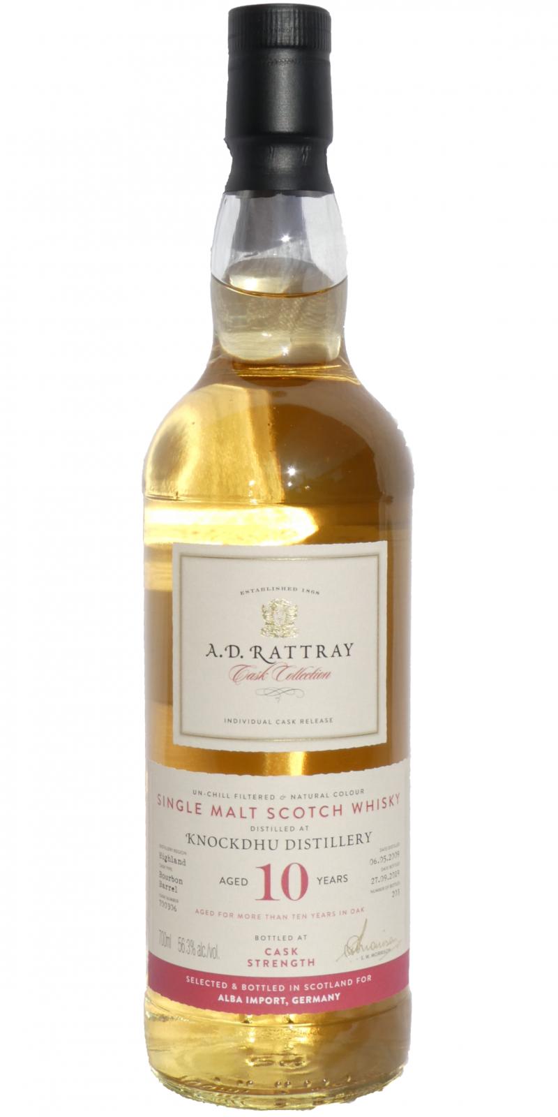 Knockdhu 2009 (A.D. Rattray) Individual Cask Bottling for Alba Import (Cask #700306) 10 Year Old 2019 Release Single Malt Scotch Whisky | 700ML at CaskCartel.com