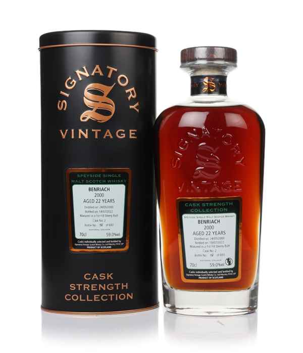 Benriach 22 Year Old 2000 (cask 2) - Cask Strength Collection (Signatory) | 700ML at CaskCartel.com