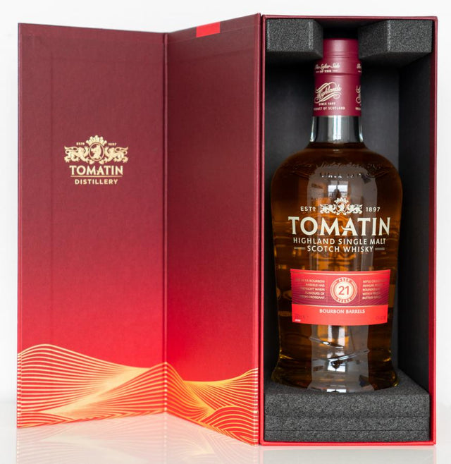 Tomatin 21 Year Old Bourbon Barrels Travel Retail Exclusive Scotch Whisky | 700ML at CaskCartel.com