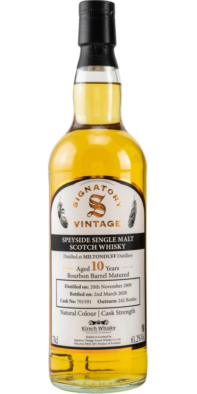 Miltonduff 2009 SV Natural Colour | Cask Strength 10 Year Old (2020) Release (Cask #701591) Scotch Whisky | 700ML at CaskCartel.com