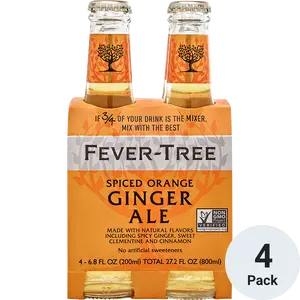 Fever Tree Spiced Orange Ginger Ale | 4X200ML at CaskCartel.com