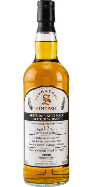 Glenburgie 2007 (Signatory Vintage) Natural Colour | Cask Strength (Cask #900078) 12 Year Old 2019 Release Single Malt Scotch Whisky | 700ML at CaskCartel.com