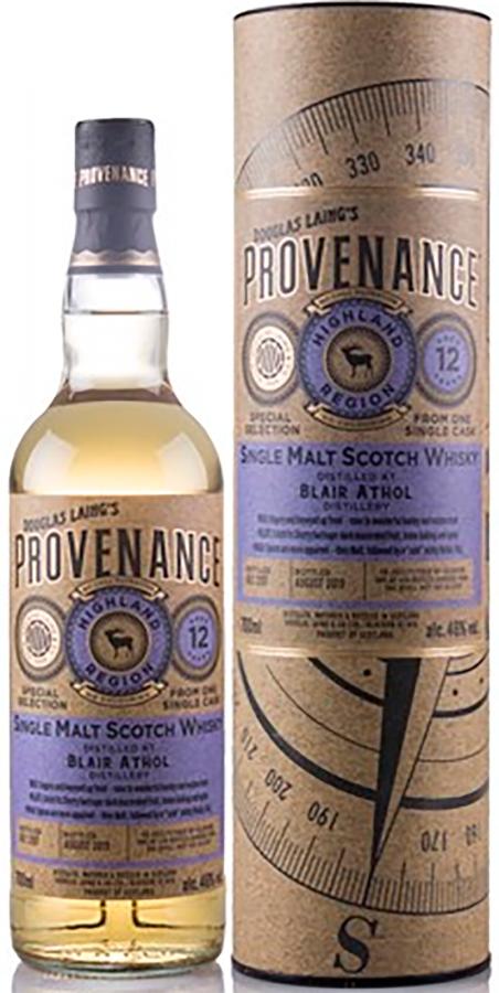 Blair Athol 12 Year Old (D.2007, B.2019) Douglas Laing’s Provenance Scotch Whisky | 700ML
