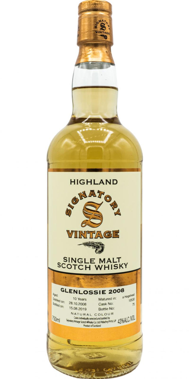 Glenlossie 2008 SV (Cask #10530) 10 Year Old 2019 Release Single Malt Scotch Whisky at CaskCartel.com