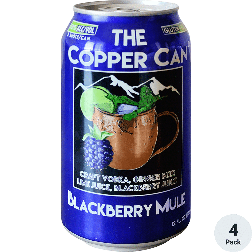 The Copper Can Blackberry Mule Cocktail | 4x355ML at CaskCartel.com