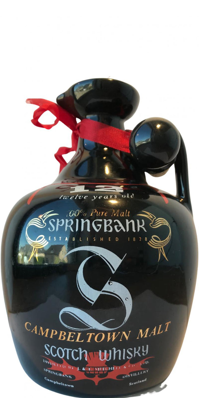 Springbank 12 Year Old Ceramic Jug Black Scotch Whisky at CaskCartel.com