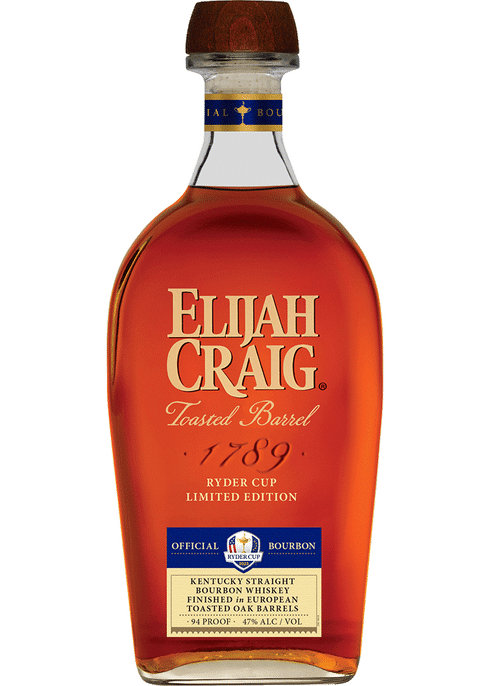 Elijah Craig Toasted Barrel Ryder Cup Bourbon Whiskey