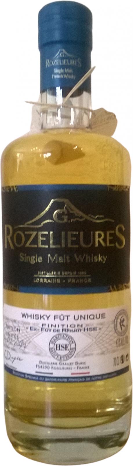 Rozelieures ex-Fût de Rhum HSE Cask Finish Whisky | 700ML