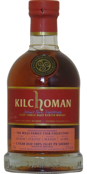 Kilchoman The Wills Family Cask Collection - James Wills 100% Islay PX Sherry Cask 5 Year Old (2020) Release (Cask #317/2015) Scotch Whisky | 700ML at CaskCartel.com