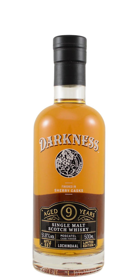 Lochindaal Darkness Moscatel Sherry Cask Finish 9 Year Old Scotch Whisky | 500ML at CaskCartel.com