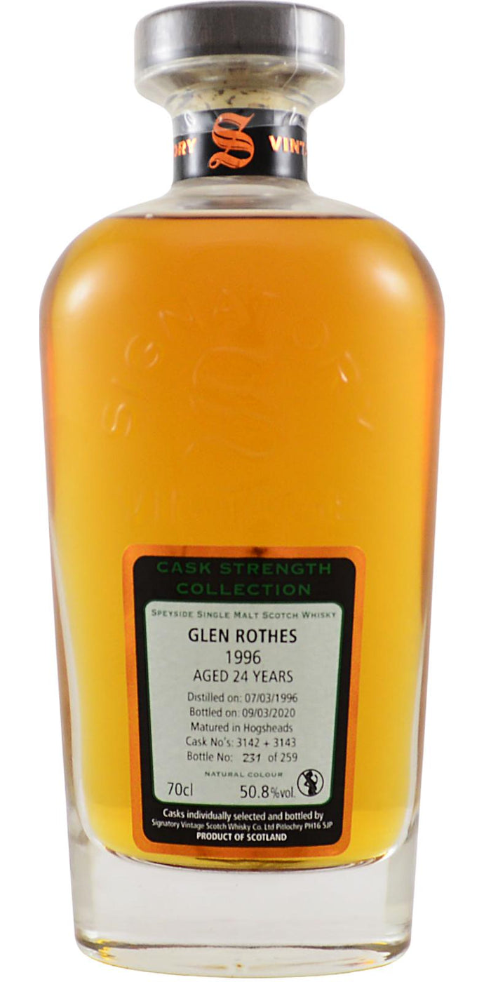 Glenrothes 24 Year Old (D.1996, B.2020) Signatory Vintage Scotch Whisky | 700ML