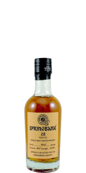 Springbank 2021 Society Bottling 28 Year Old Single Malt Scotch Whisky at CaskCartel.com
