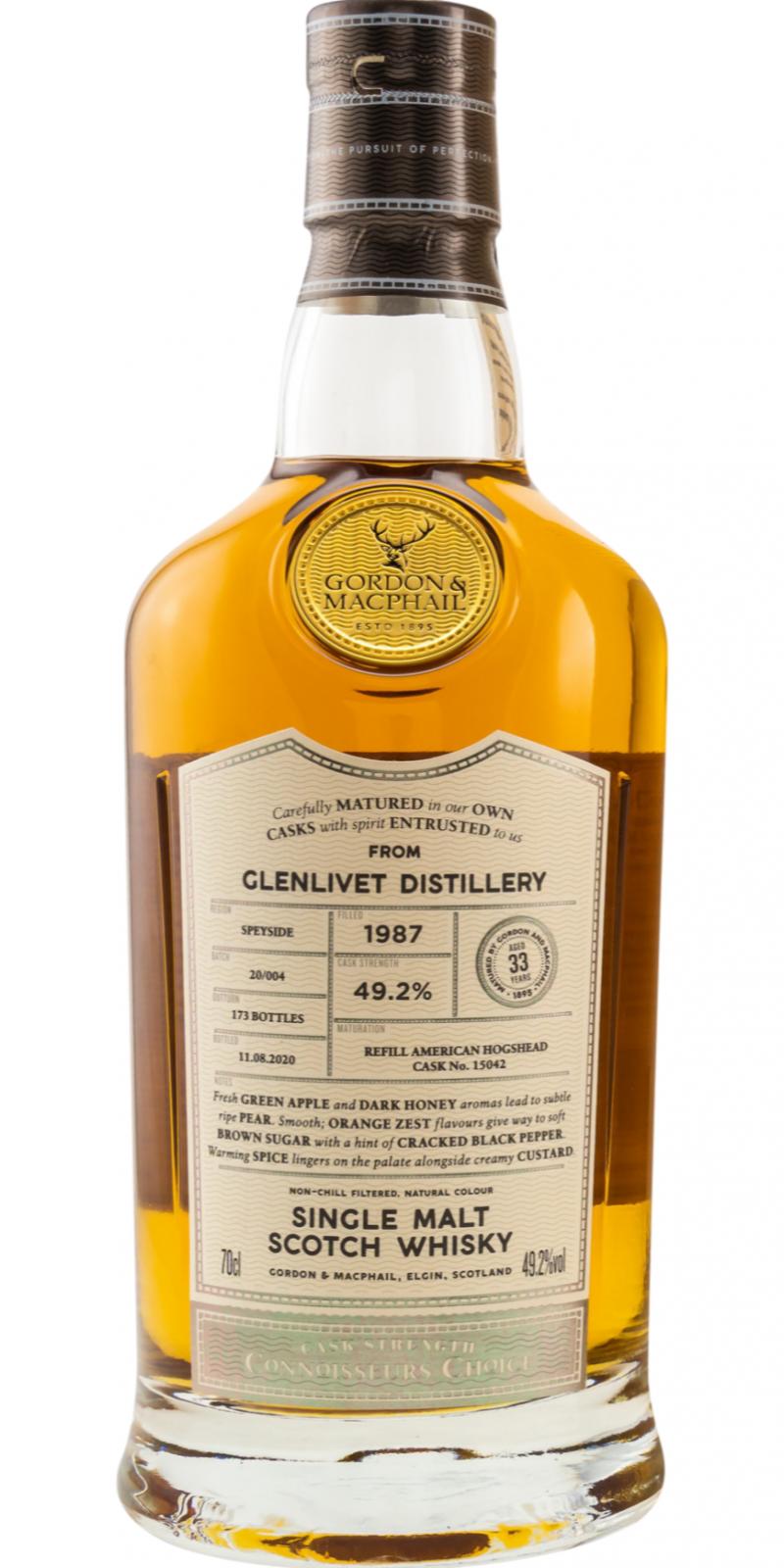Glenlivet 1987 GM Connoisseurs Choice - Cask Strength 33 Year Old (2020) Release (Cask #15042) Scotch Whisky | 700ML at CaskCartel.com