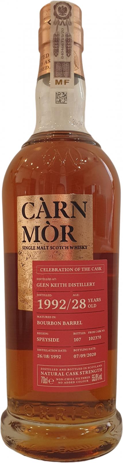 Glen Keith 1992 MSWD Càrn Mòr Celebration of the Cask 28 Year Old (2020) Release (Cask #102370) Scotch Whisky | 700ML at CaskCartel.com