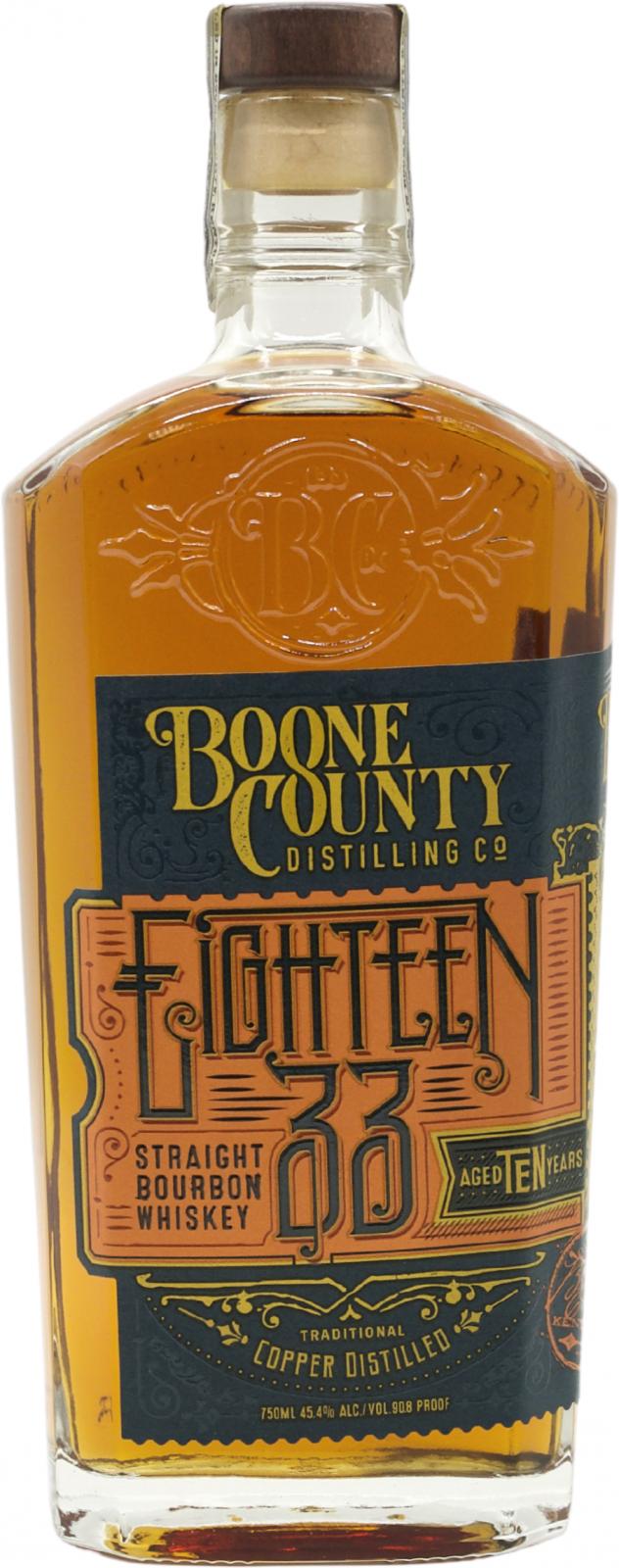 Boone County Eighteen 33 | 10 Year Old Bourbon Whiskey
