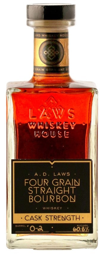A.D. Laws Four Grain Cask Strength Straight Bourbon Whiskey
